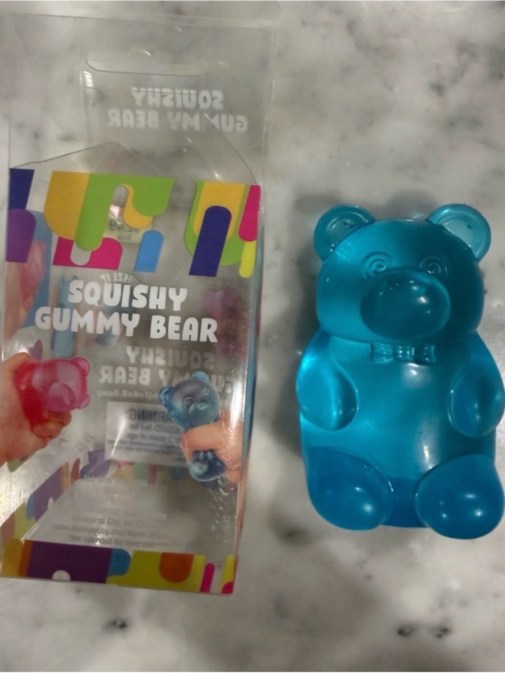 Squishy Gummy Bear Kids Toy - Blue